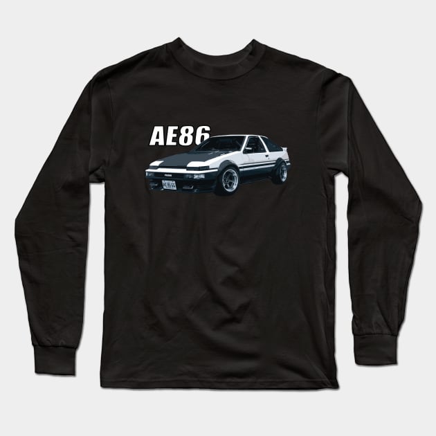 AE86 Trueno GT-Apex Hatchback Sprinter Corolla Long Sleeve T-Shirt by cowtown_cowboy